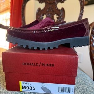 Donald J. Pliner currant  Velvet Loafers